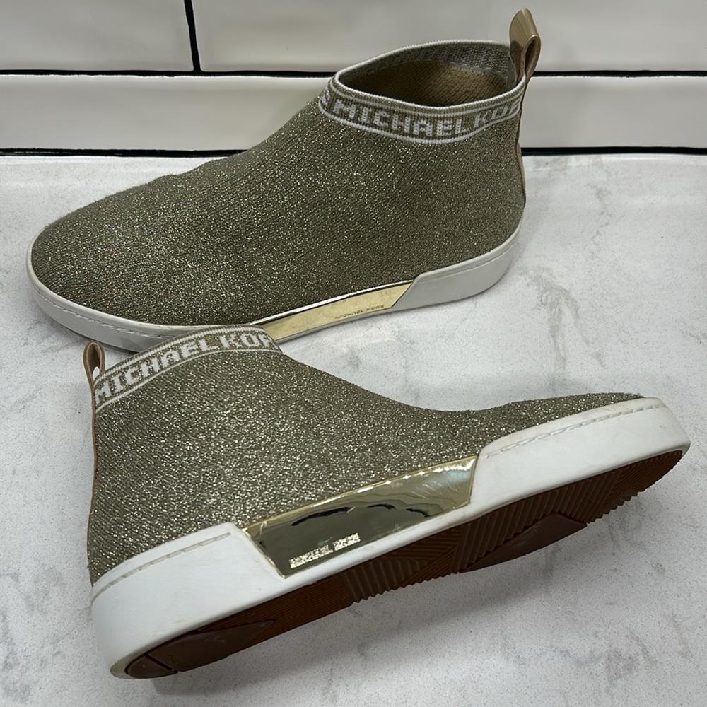 MICHAEL KORS GROVER Slip-On Sneakers Metallic Size: 7 - Picture 2 of 16